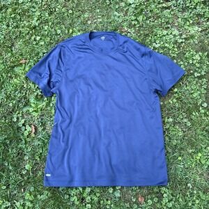Alo CoolFit‎ XXL Mens Blue Athletic Training Short Sleeve T-Shirt Top